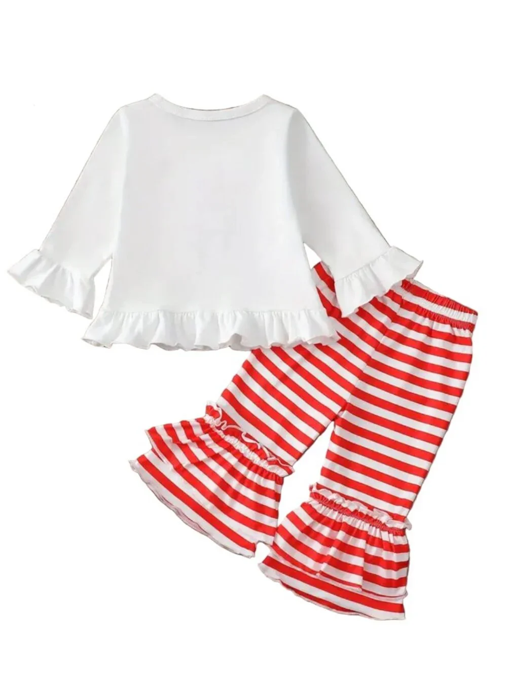 Red & White Gingerbread Boutique Ruffle Outfit, girls